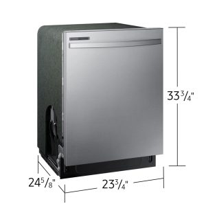 Dishwasher with Height-Adjustable Rack Fingerprint Resistant | Digital Leak Sensor